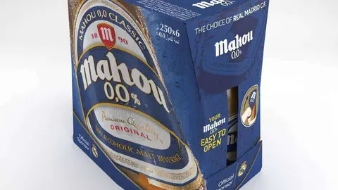 Imagen del pack tradicional de la cerveza Mahou 0’0 Classic, ya disponible en Emiratos Árabes Unidos. (EL CORREO)