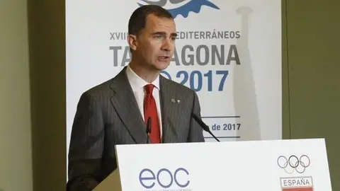 El Rey Felipe VI durante su discurso de hoy en Tarragona. (Casa S.M. el Rey,Twitter)