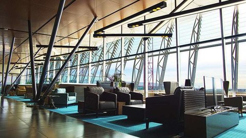 Sala VIP del aeropuerto de Dubai.