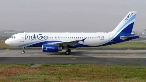 Un avión de la aerolínea Indigo, a modo ilustrativo. (Fuente externa)