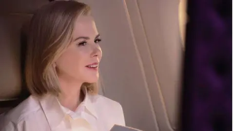 Nicole Kidman en el rodaje del anuncio de Etihad Airways.