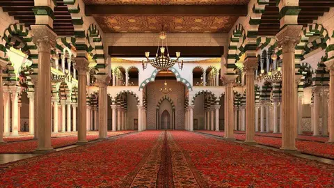 Foto interior de la mezquita. (Cedida)