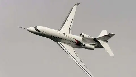 Una imagen de un jet privado.