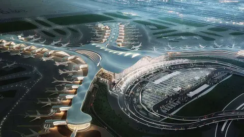 Imagen de la Terminal del nuevo Aeropuerto de Abu Dhabi.