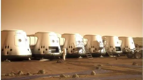 Una maqueta de la colonia Mars One.