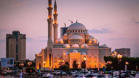 Una mezquita del emirato de Sharjah.