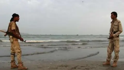 Soldados gubernamentales yemeníes en el sur del país.