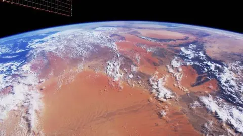 La Tierra vista desde la Estación Espacial Internacional.