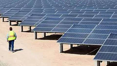 Placas de energía solar.