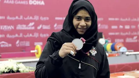  Aisha Al Balushi, representante de halterofilia de EAU en Río de Janeiro.