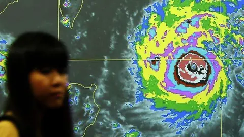 El tifón se dirige directamente a Taiwán.