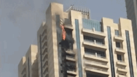 El incendio de la torre Sulafa se originó en el piso 35.
