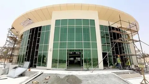 Obras del futuro observatorio astronómico de Mirdif. (The National)