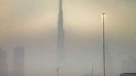 Una tormenta de arena sobre Dubai.