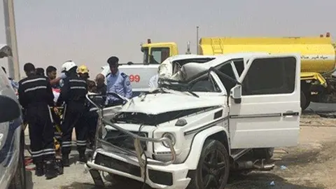 Imagen del estado del vehículo siniestrado.