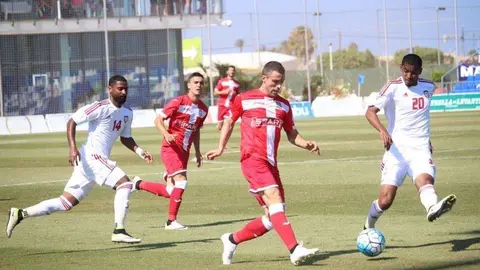 Un momento del encuentro entre la selección de EAU y el Cartagena.