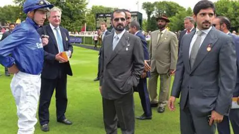 El jeque al Maktoum durante la celebración de la Goodwood.