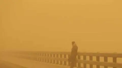 Una tormenta de arena.