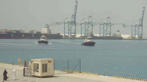 Imagen de Khalifa Port, en el emirato de Abu Dabi.
