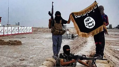 Una imagen de internet de miembros del daesh.