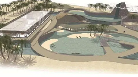 Imagen de Twitter del parque de cocodrilos de Dubai.