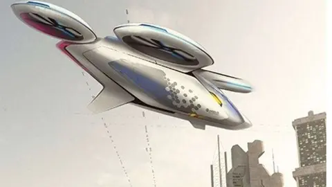 Una ilustración del posible taxi volador entre Dubai y Abu Dhabi.