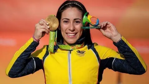 La campeona colombiana Mariana Pajón Londoño.