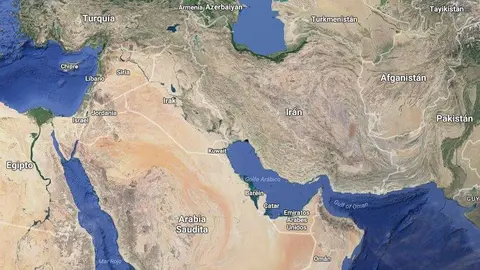 Región de Próximo y Medio Oriente. (Google Map)