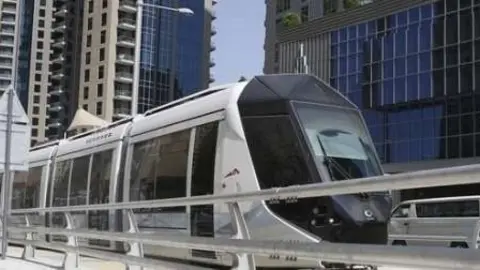 Una imagen del tranvía de Dubai.
