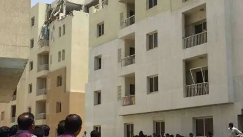 Imagen de los daños producidos por la explosión.