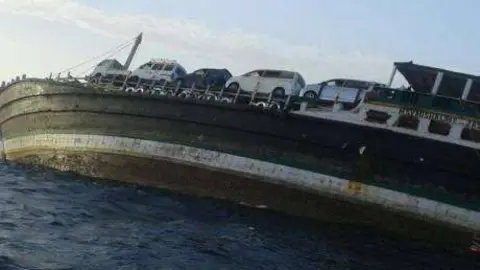 Una imagen de las redes sociales del buque hundido.