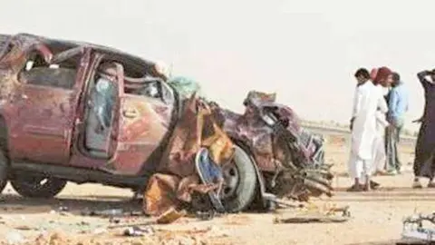 Estado en el que quedó el automóvil siniestrado.