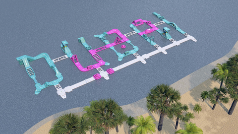 El nuevo parque acuático inflable de Dubai.