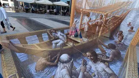 Una pintura de la muestra Dubai Canvas de 2015.