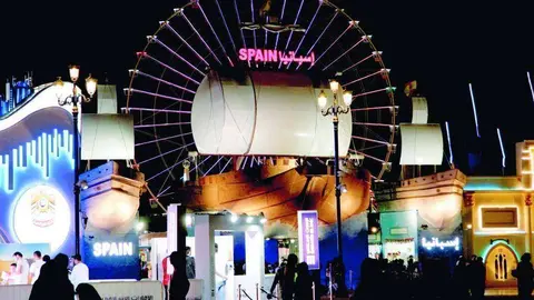 Imagen de la portada del Pabellón de España en Global Village. (EL CORREO)