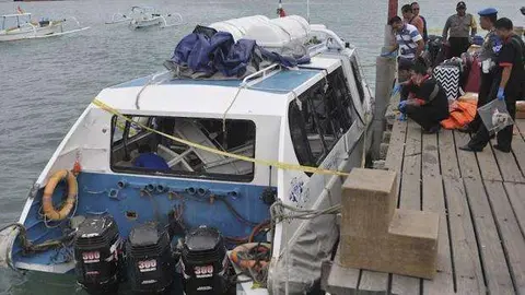 La policía investiga el barco donde se produjo la explosión.
