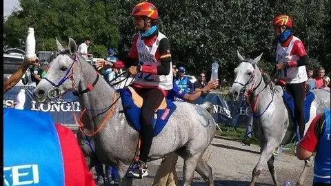 Una imagen de los jinetes españoles.