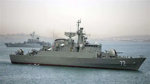 Un barco iraní en el Golfo Arábigo.