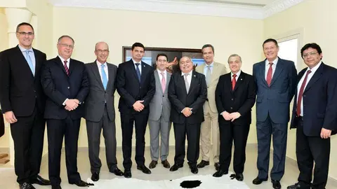 Encuentro de diplomáticos latinos en la Embajada de Uruguay en Abu Dhabi. (Manaf K. Abbas)
