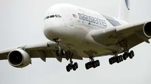 Un avión de la aerolínea Malaysia Airlines.