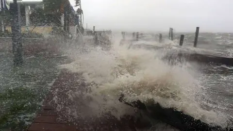 El huracán Matthew a su paso por el estado de Florida.