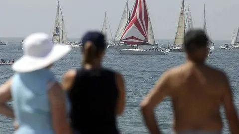 Imagen de la desaparecida Regata Huelva-Isla de La Gomera, precursora de la actual Regata Oceánica 525 Aniversario. (Julián Pérez)