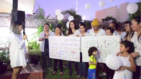 Una captura del vídeo presentado por los Colombianos en Dubai por la paz.