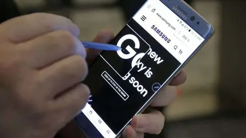 El teléfono de Samsung Galaxy Note 7.