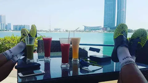 La foto del ciclista Alberto Contador en Abu Dhabi.