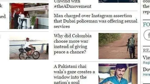 Portada del diario The National.