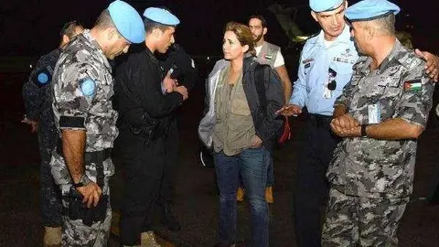 La princesa Haya durante su visita a Haití para llevar ayuda humanitaria.