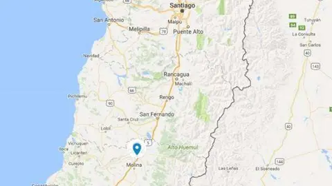 Lugar donde se registró el epicentro del terremoto.