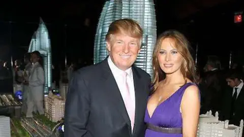 Una imagen del presidente electo de EEUU en Dubai.