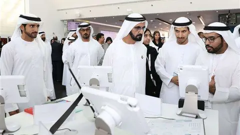 El jeque Mohammed durante la Semana de la Innovación.